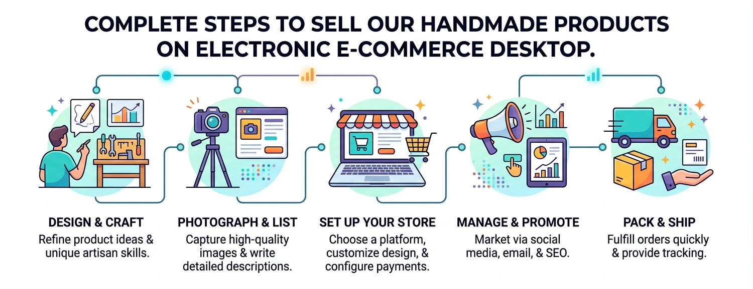 See complete steps to complete our handmade products